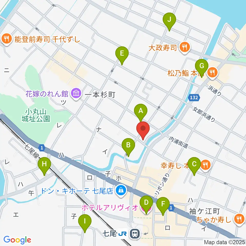 ラジオななお周辺のホテル一覧地図