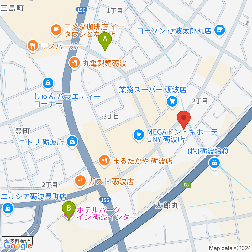 エフエムとなみ周辺のホテル一覧地図