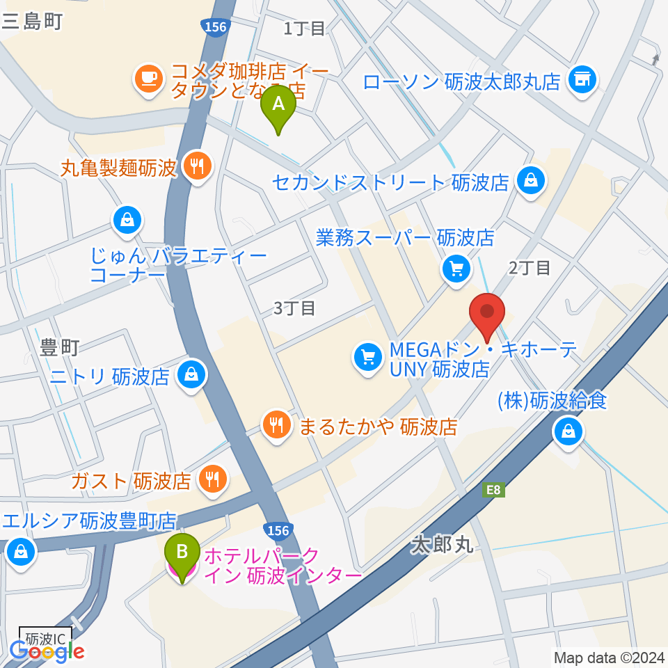 エフエムとなみ周辺のホテル一覧地図