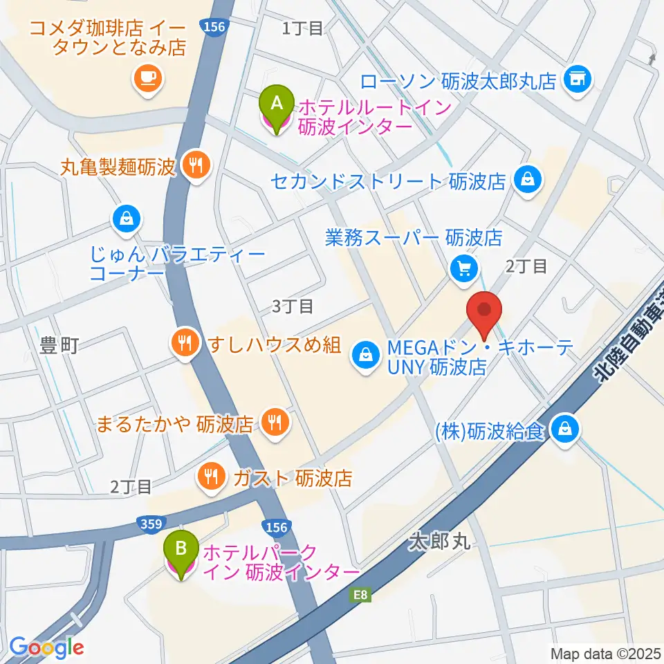 エフエムとなみ周辺のホテル一覧地図
