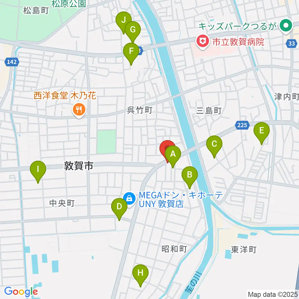 敦賀FM ハーバーステーション周辺のホテル一覧地図
