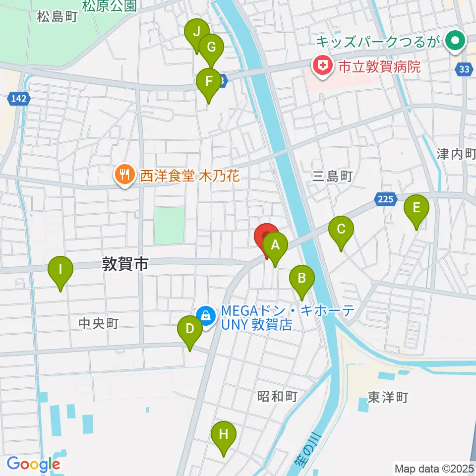 敦賀FM ハーバーステーション周辺のホテル一覧地図