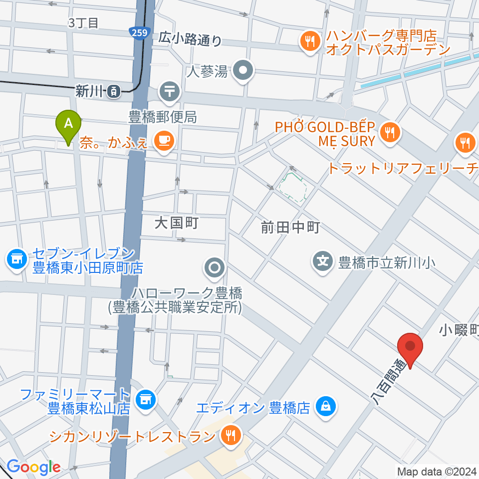 やしの実FM（エフエム豊橋）周辺のホテル一覧地図