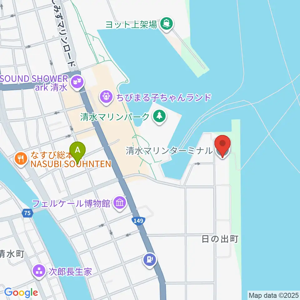 エフエムしみず マリンパル周辺のホテル一覧地図