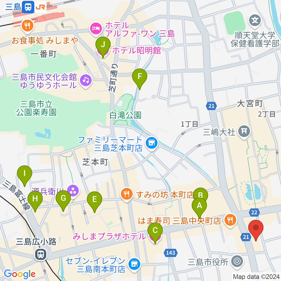 ボイス・キュー周辺のホテル一覧地図