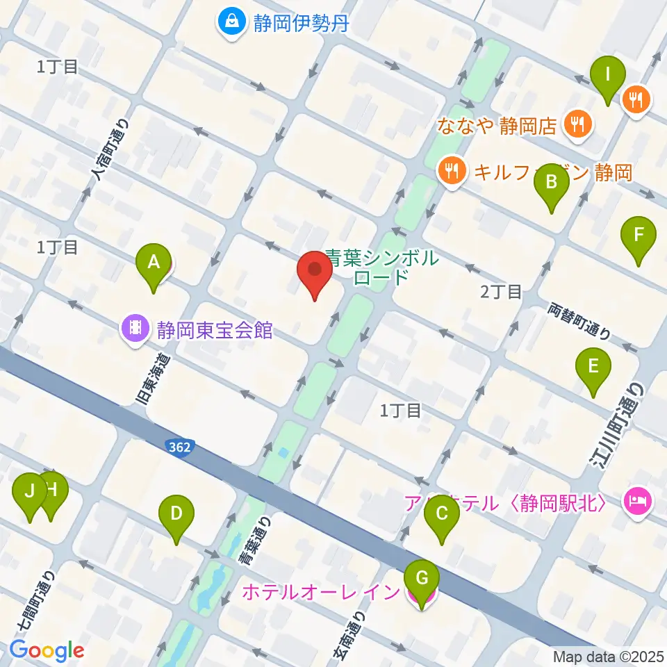 シティエフエム静岡 FM-Hi周辺のホテル一覧地図