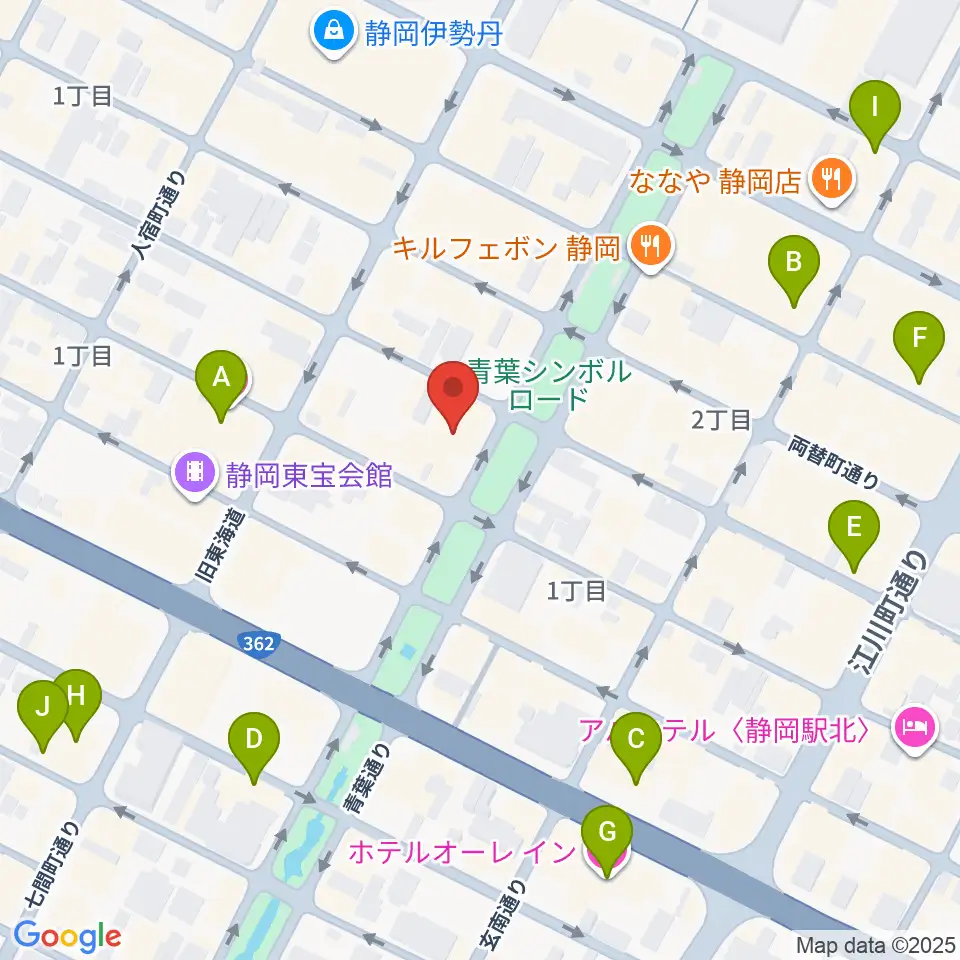 シティエフエム静岡 FM-Hi周辺のホテル一覧地図