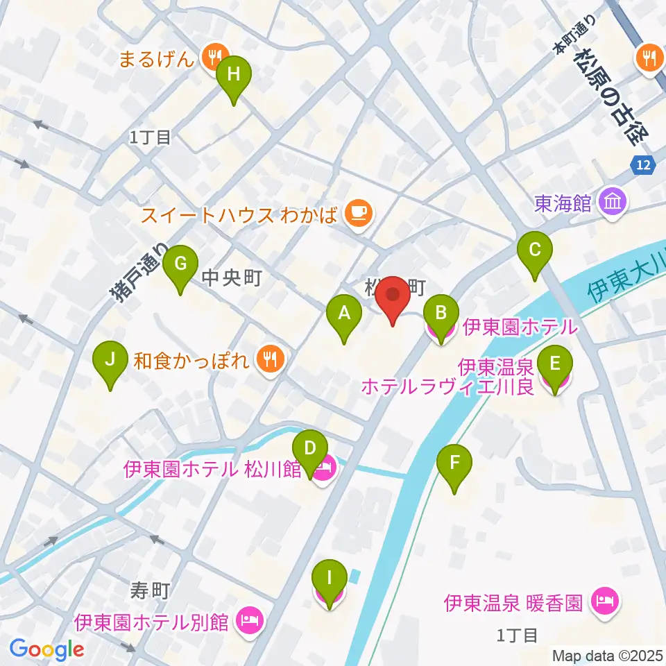 エフエム伊東なぎさステーション周辺のホテル一覧地図