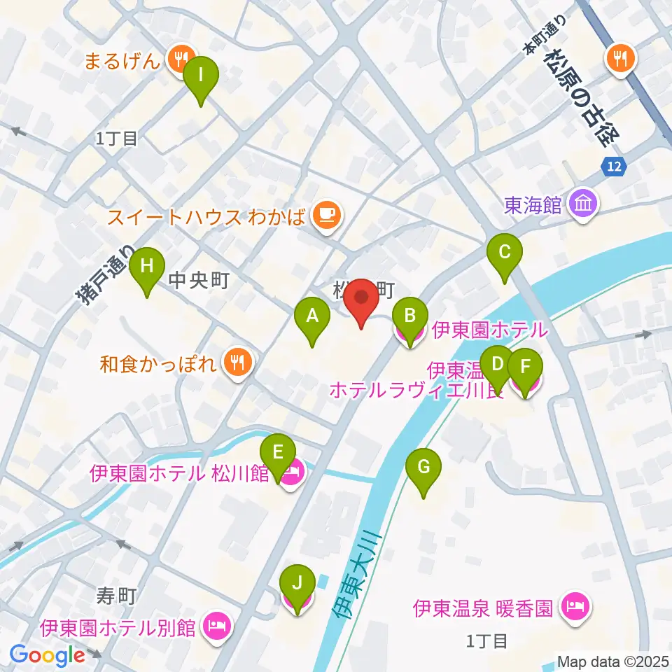 エフエム伊東なぎさステーション周辺のホテル一覧地図
