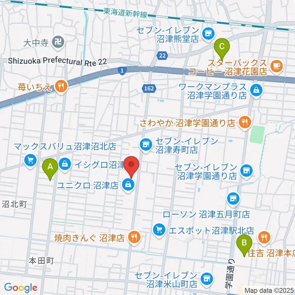 沼津コーストエフエム周辺のホテル一覧地図