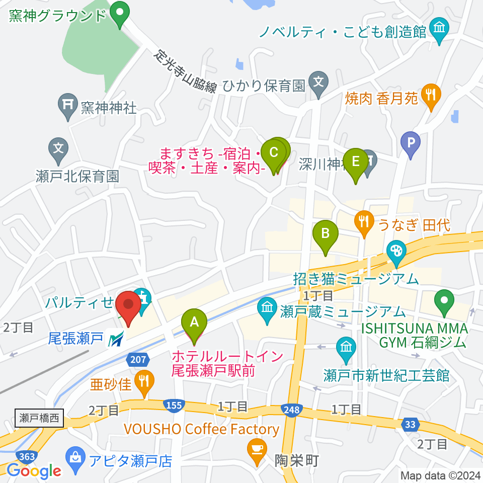 ラジオサンキュー（RADIO SANQ）周辺のホテル一覧地図