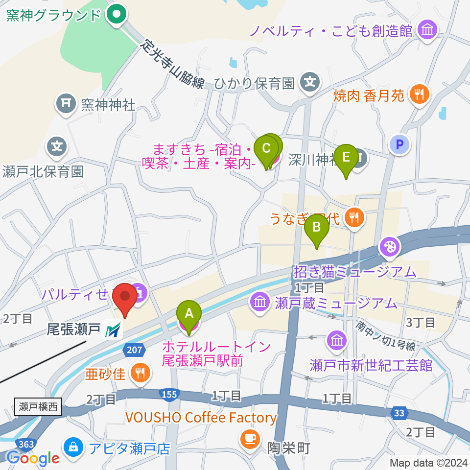 ラジオサンキュー（RADIO SANQ）周辺のホテル一覧地図