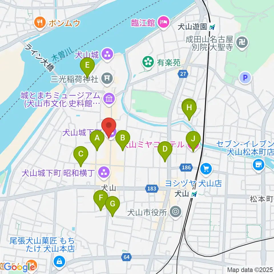 愛知北エフエム United North 84.2周辺のホテル一覧地図