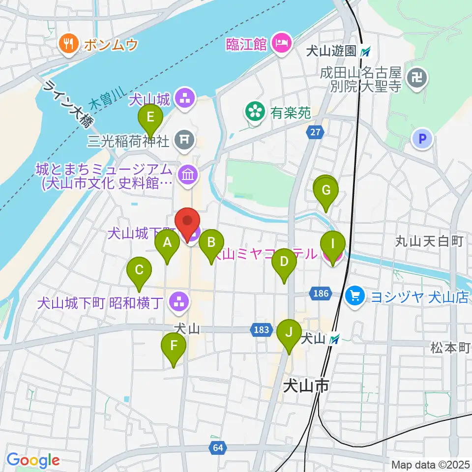 愛知北エフエム United North 84.2周辺のホテル一覧地図