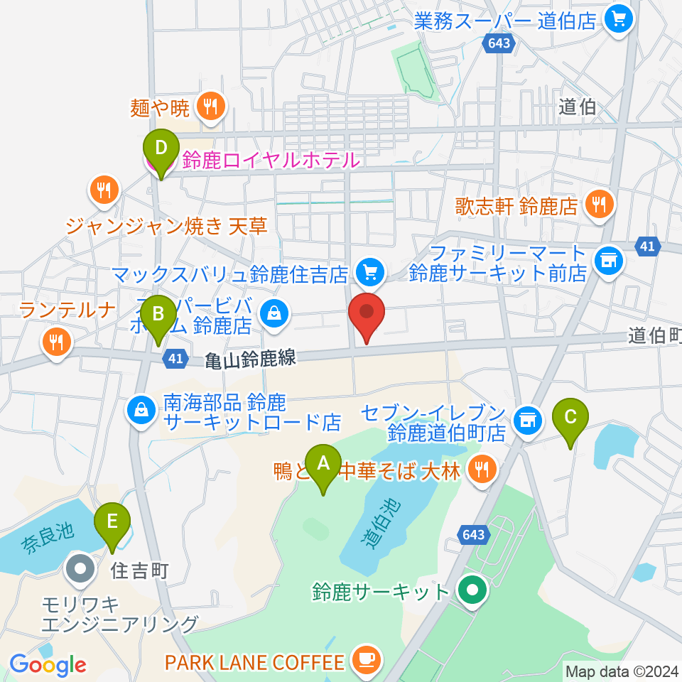 スズカ・ヴォイスFM周辺のホテル一覧地図