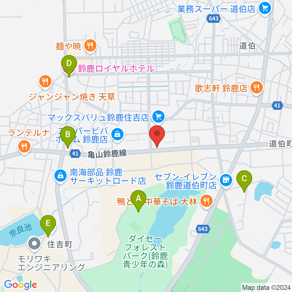 スズカ・ヴォイスFM周辺のホテル一覧地図