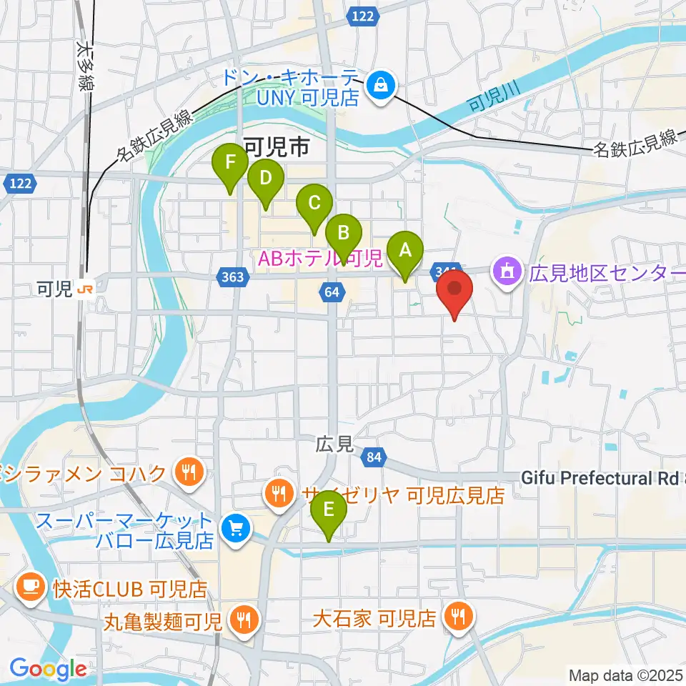 FMらら周辺のホテル一覧地図