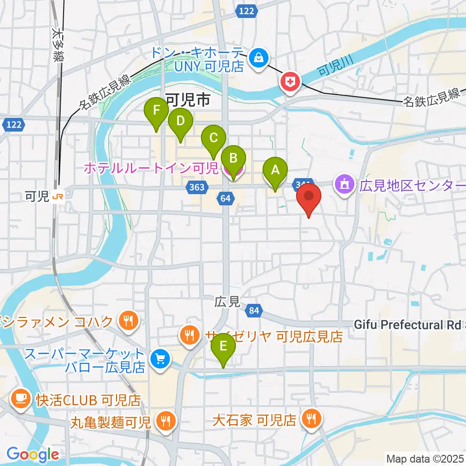 FMらら周辺のホテル一覧地図
