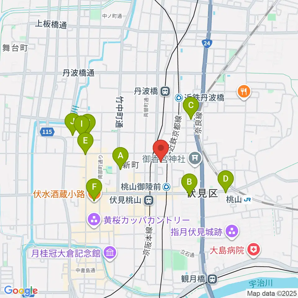京都リビングエフエム FM845周辺のホテル一覧地図
