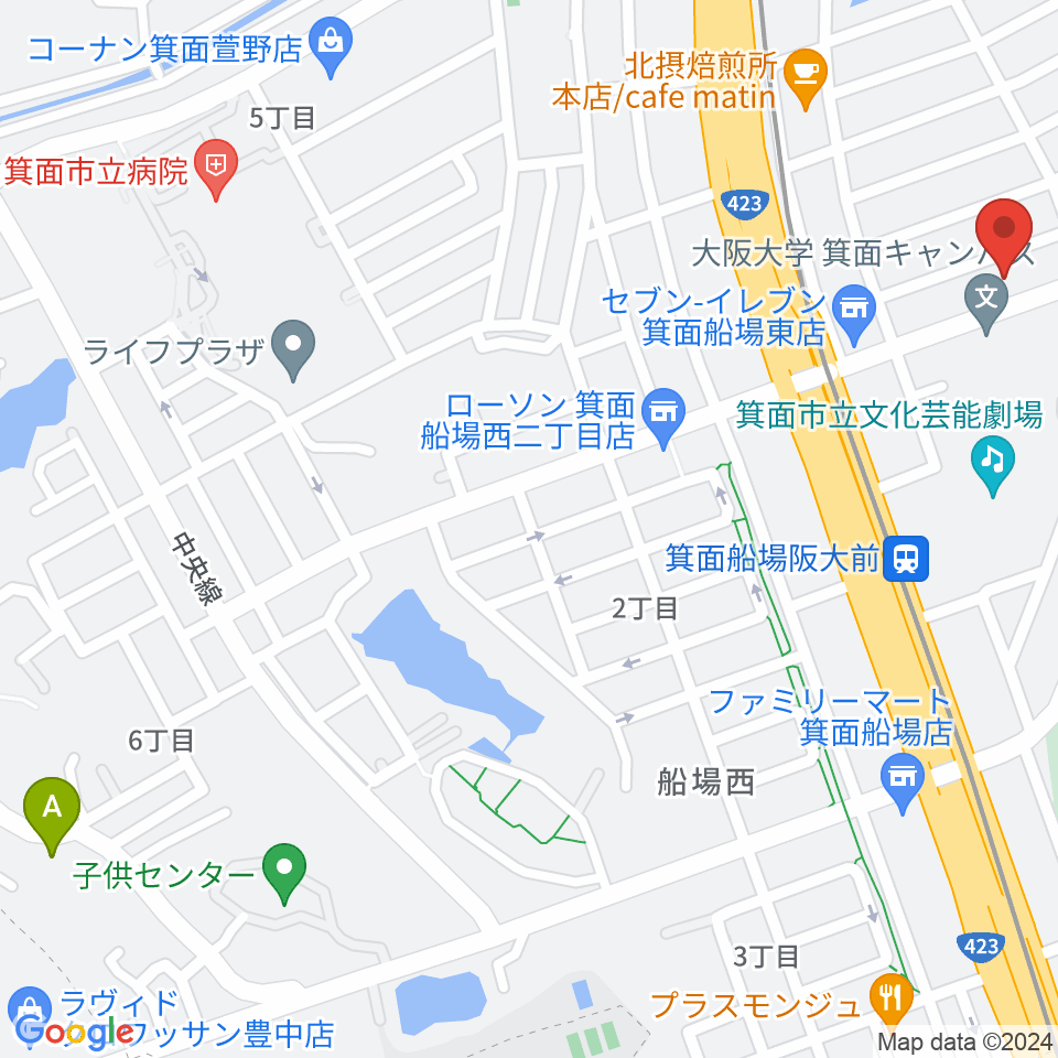 タッキー816 みのおエフエム周辺のホテル一覧地図