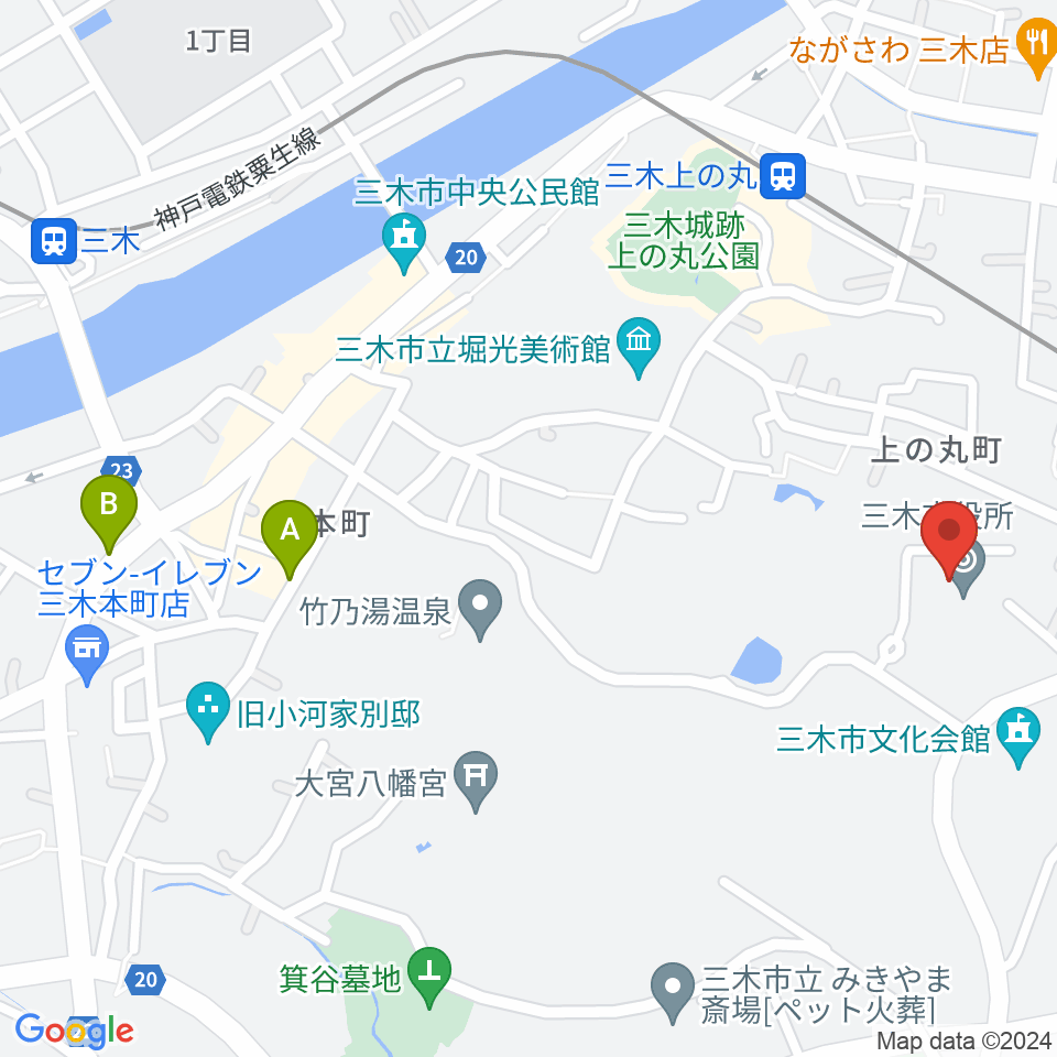 エフエムみっきぃ周辺のホテル一覧地図