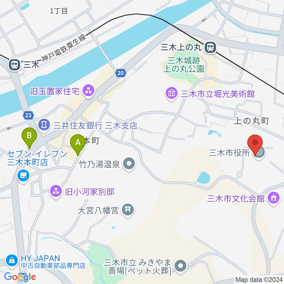 エフエムみっきぃ周辺のホテル一覧地図