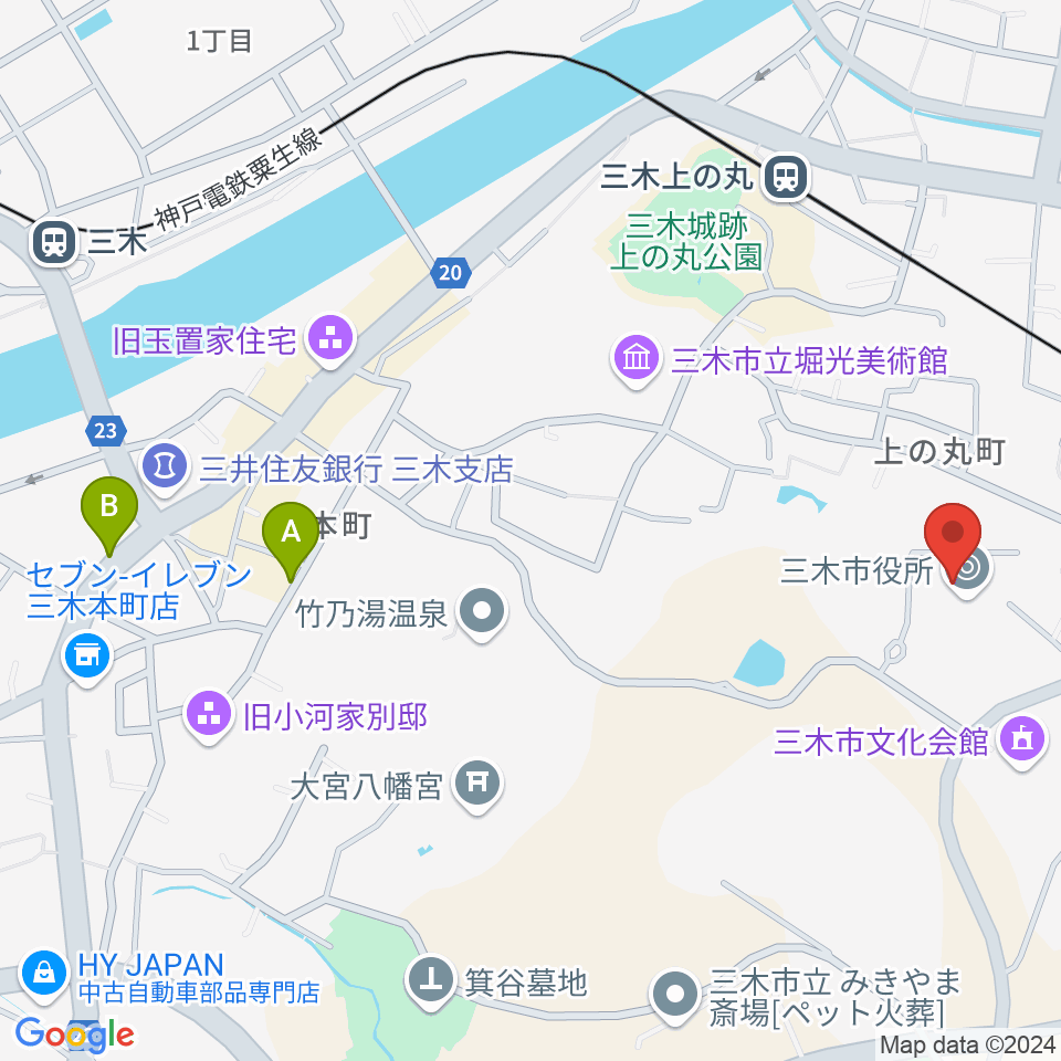 エフエムみっきぃ周辺のホテル一覧地図