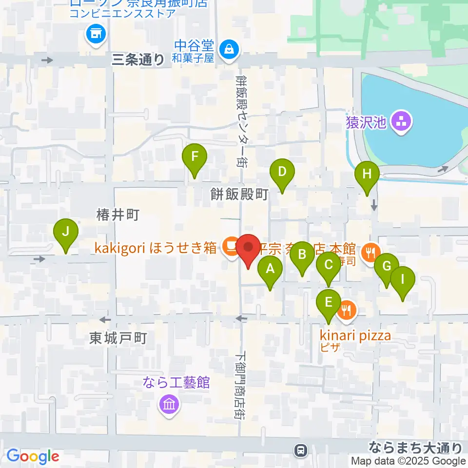 ならどっとFM周辺のホテル一覧地図