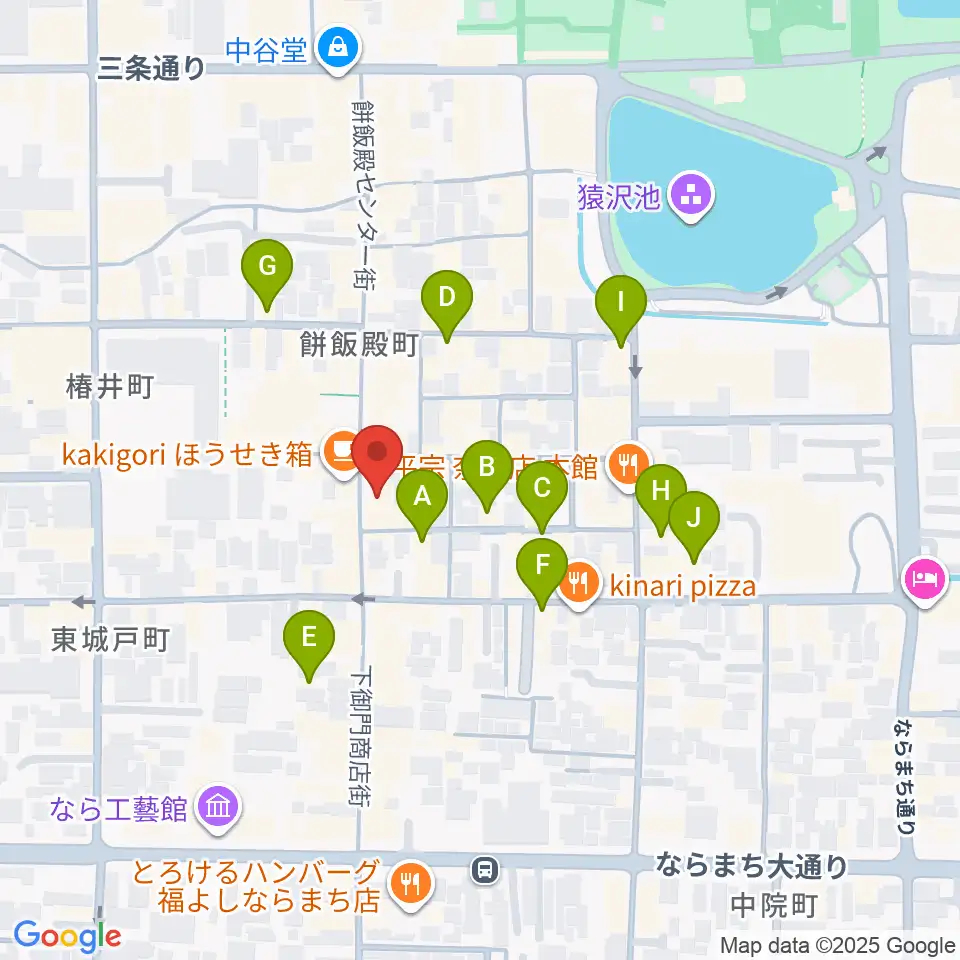 ならどっとFM周辺のホテル一覧地図