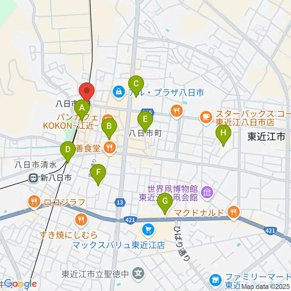 FMひがしおうみ ラジオスイート周辺のホテル一覧地図