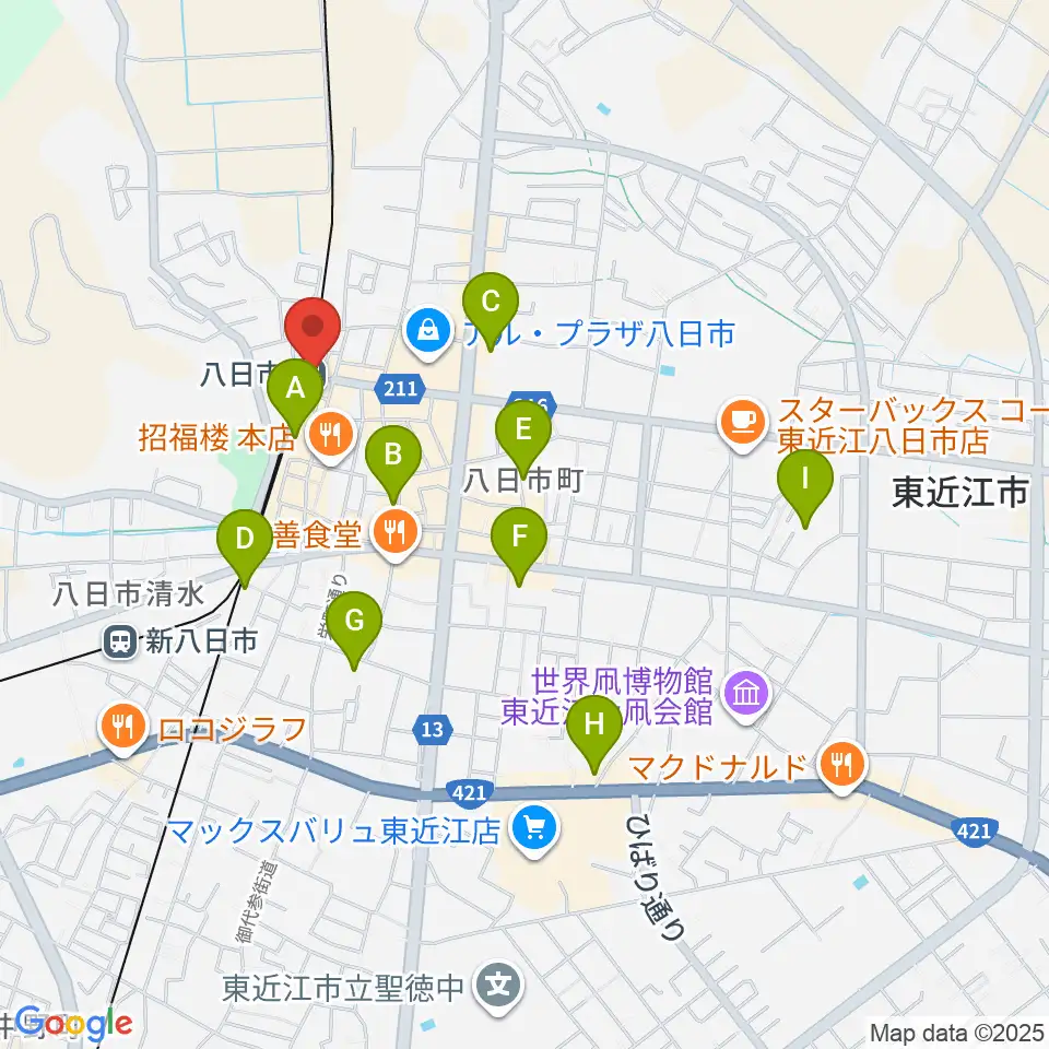 FMひがしおうみ ラジオスイート周辺のホテル一覧地図