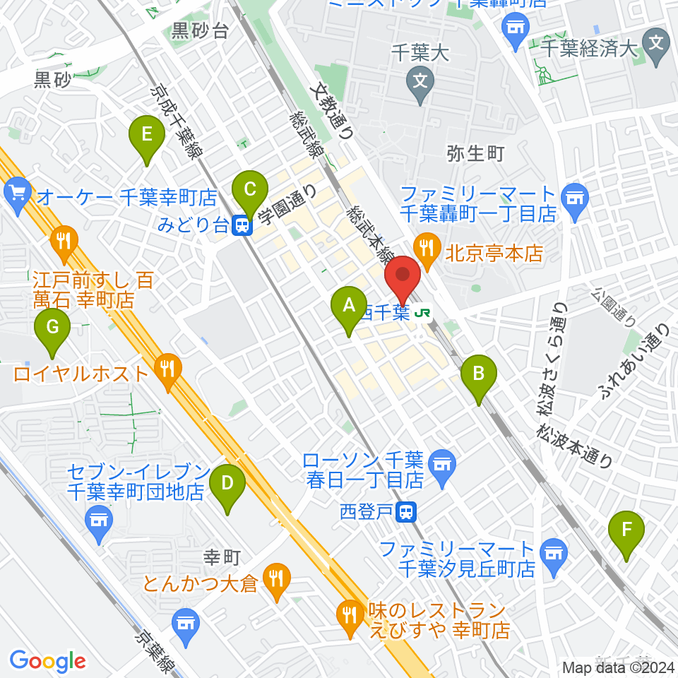 ZX WEST CHIBA周辺のホテル一覧地図