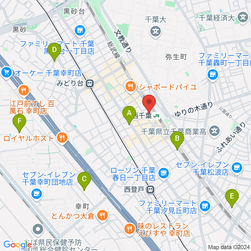 ZX WEST CHIBA周辺のホテル一覧地図