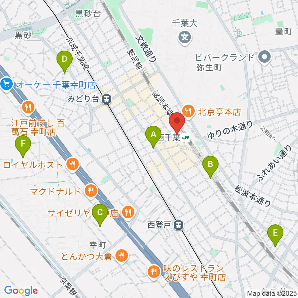 ZX WEST CHIBA周辺のホテル一覧地図
