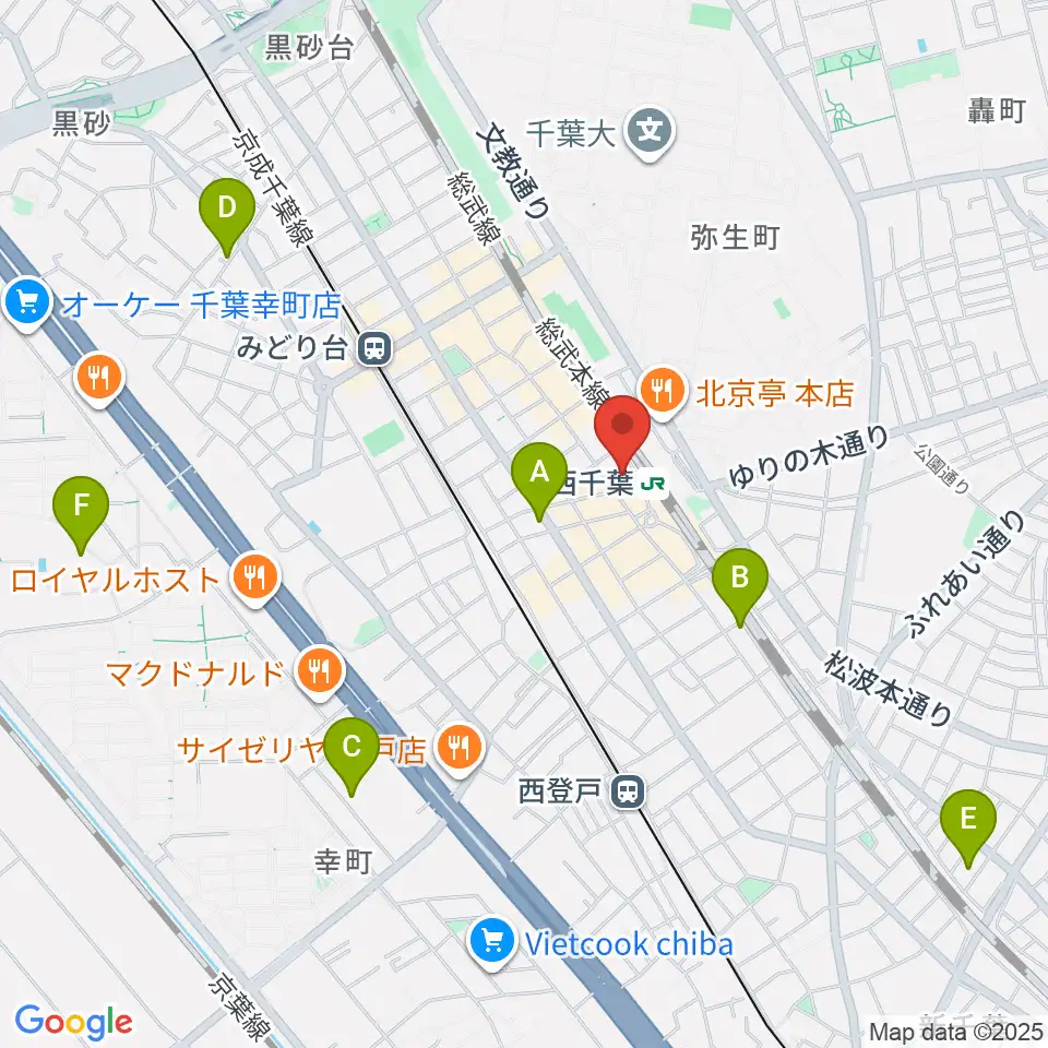 ZX WEST CHIBA周辺のホテル一覧地図