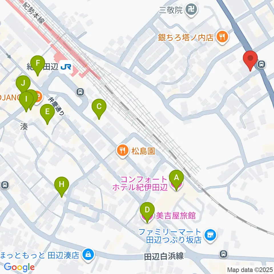 FM TANABE周辺のホテル一覧地図