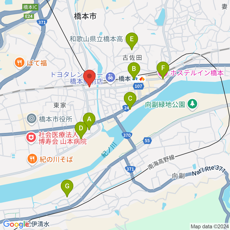 FMはしもと周辺のホテル一覧地図