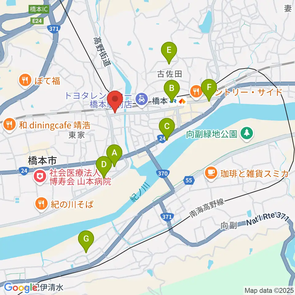 FMはしもと周辺のホテル一覧地図
