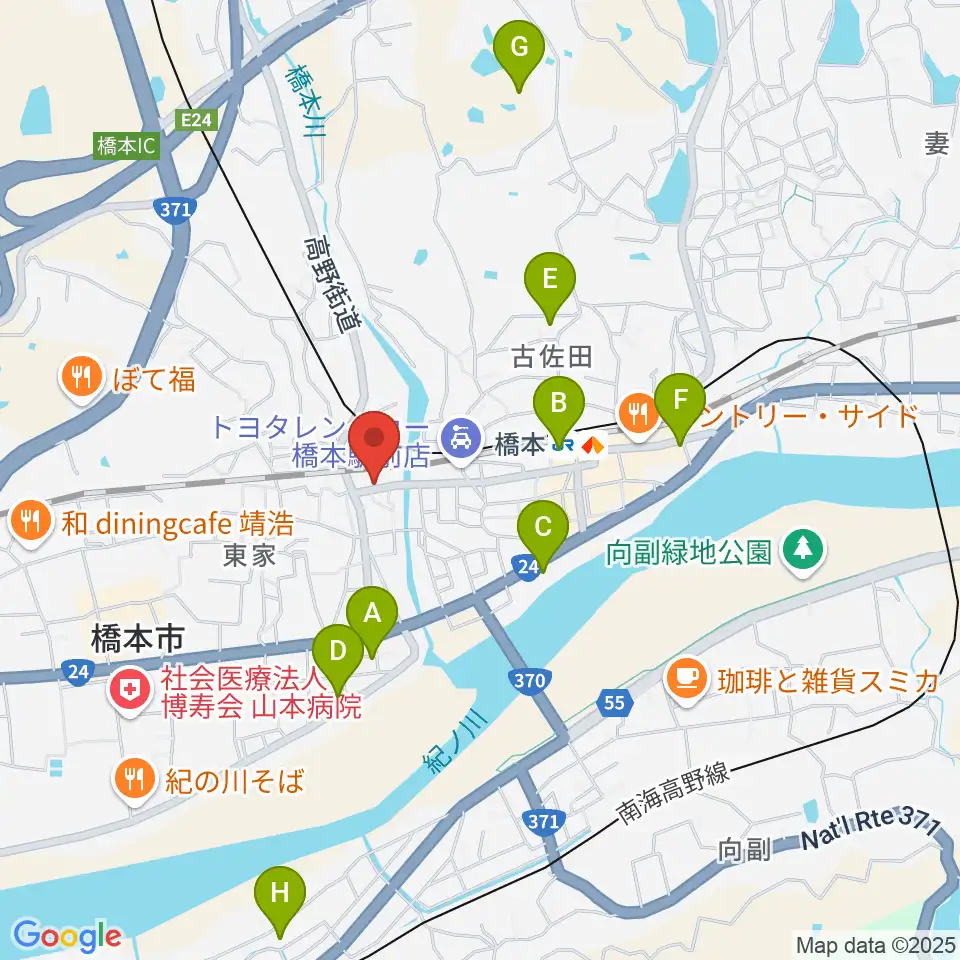 FMはしもと周辺のホテル一覧地図