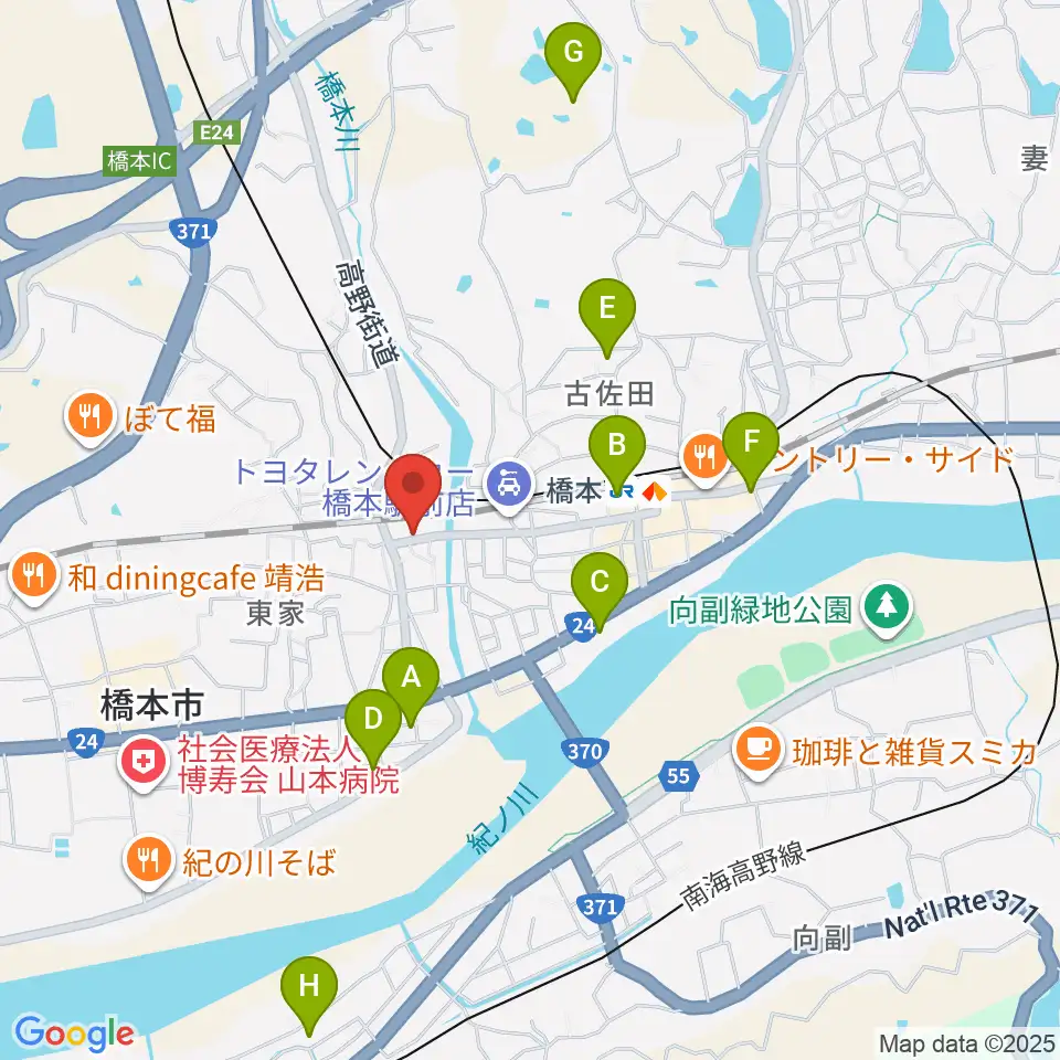 FMはしもと周辺のホテル一覧地図