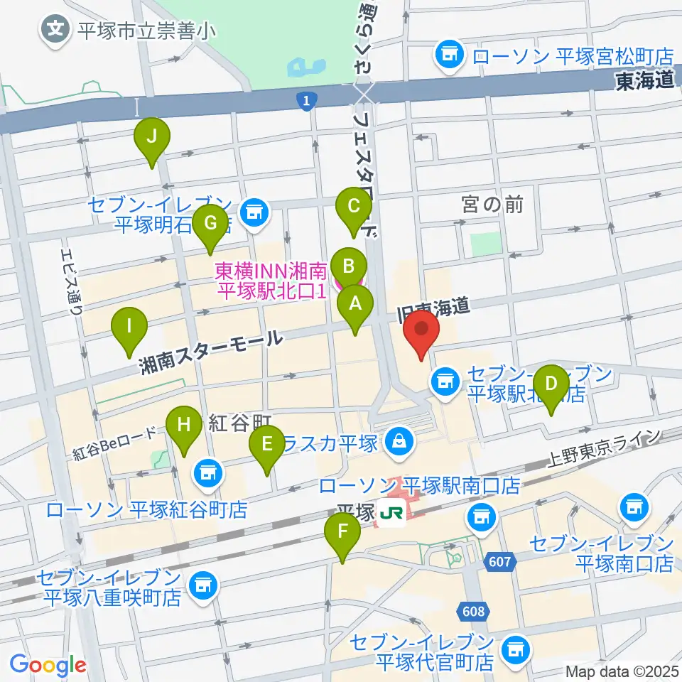 FM湘南ナパサ周辺のホテル一覧地図