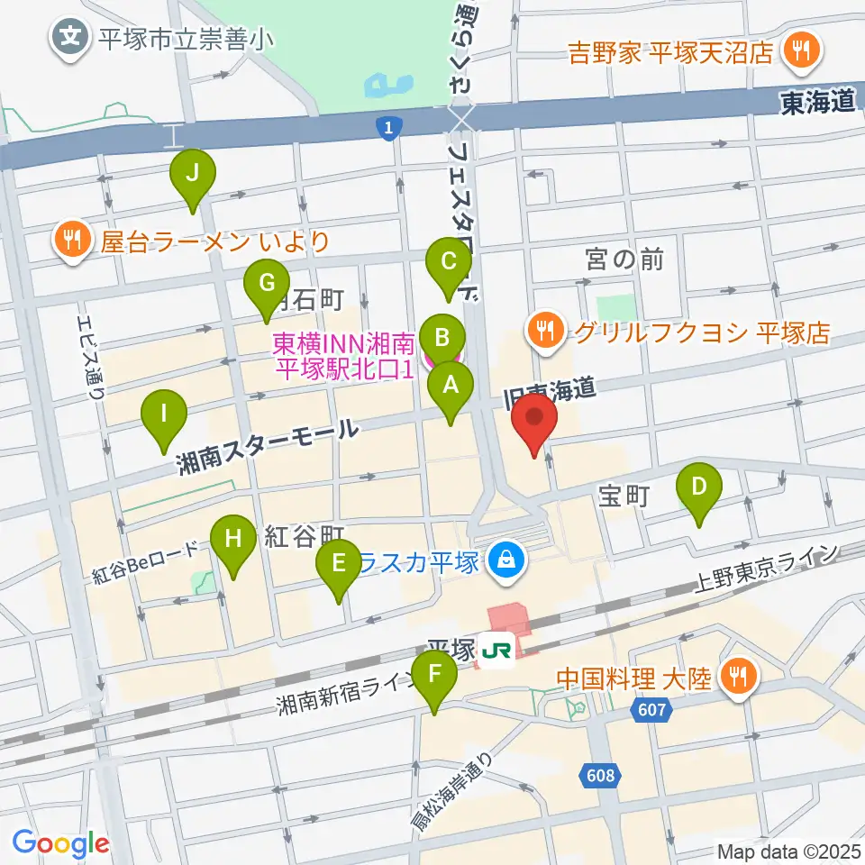 FM湘南ナパサ周辺のホテル一覧地図