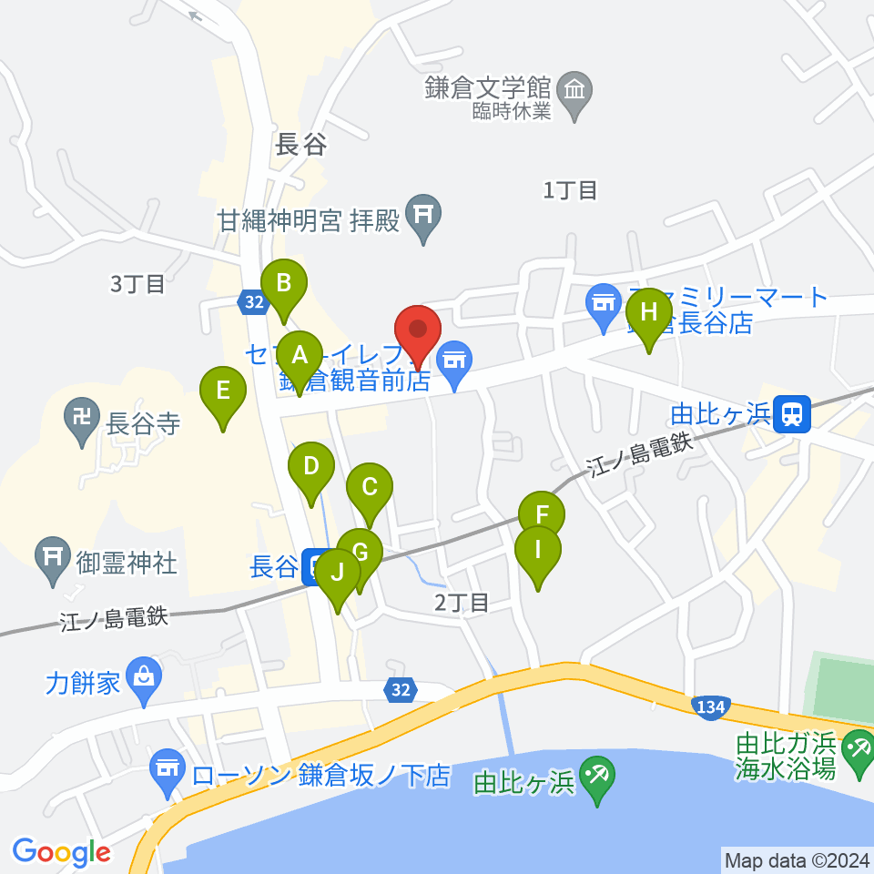 鎌倉エフエム周辺のホテル一覧地図