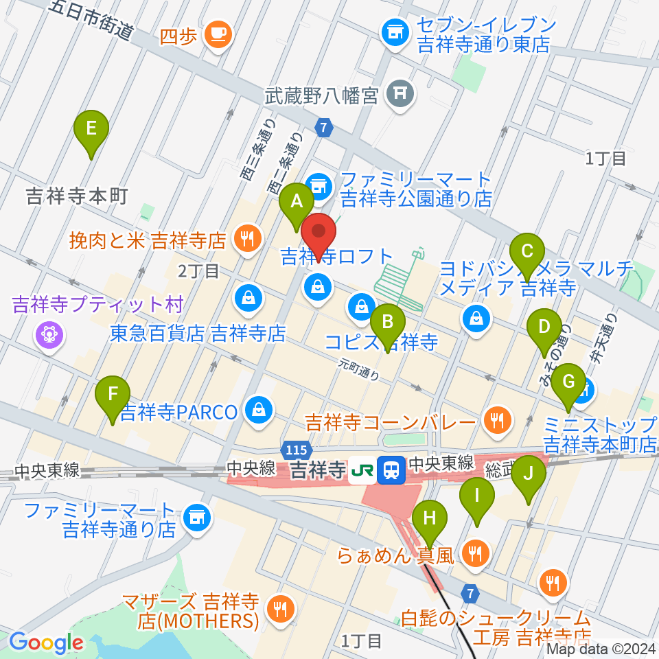 むさしのFM周辺のホテル一覧地図