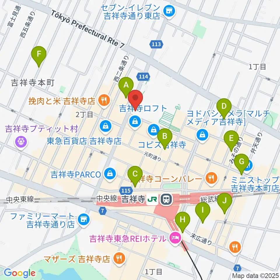 むさしのFM周辺のホテル一覧地図