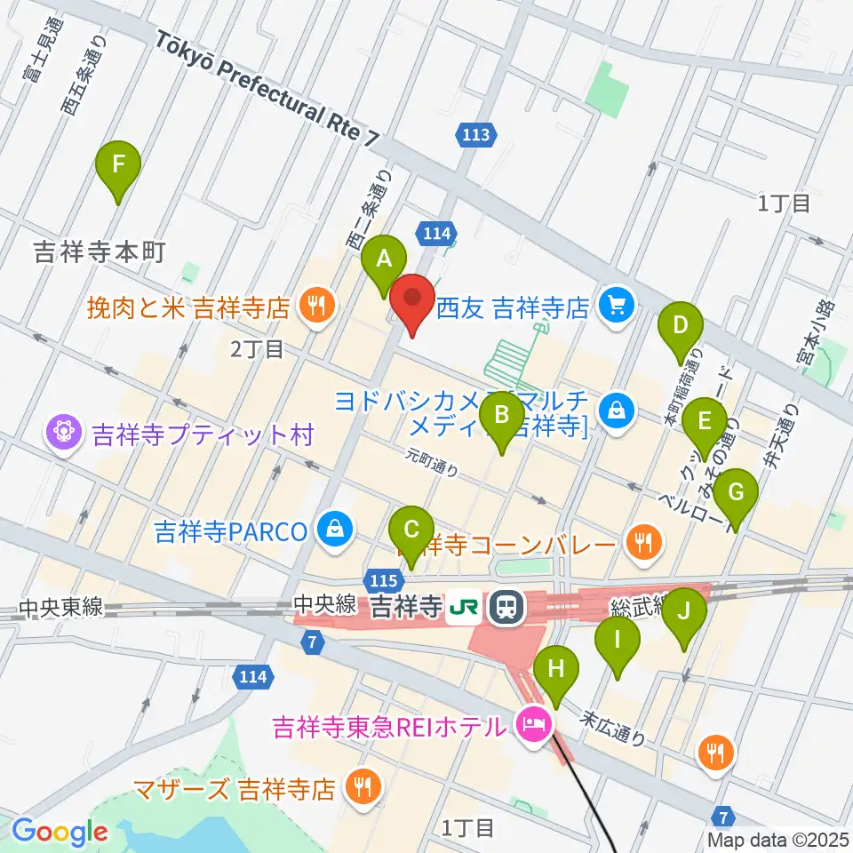 むさしのFM周辺のホテル一覧地図