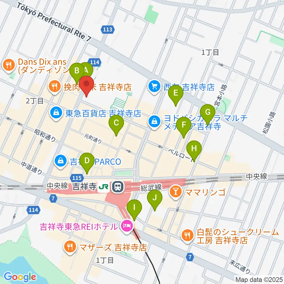 むさしのFM周辺のホテル一覧地図