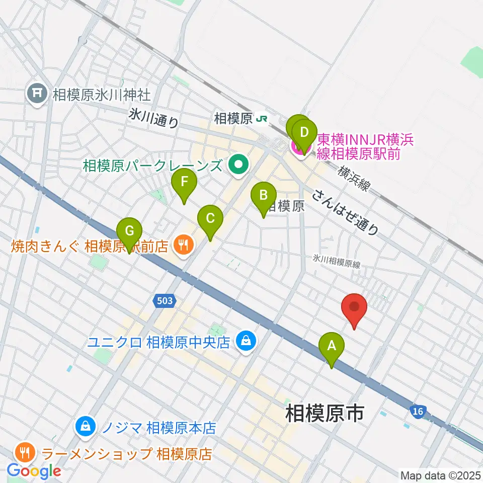 エフエムさがみ FM HOT 839周辺のホテル一覧地図