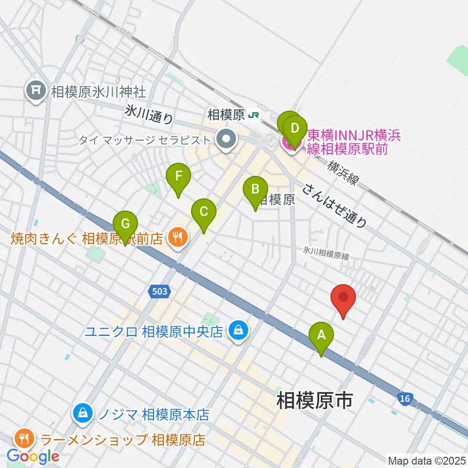 エフエムさがみ FM HOT 839周辺のホテル一覧地図
