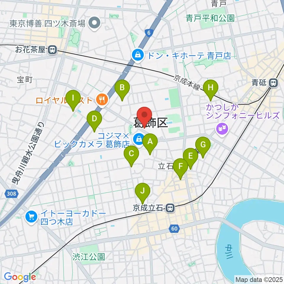かつしかFM周辺のホテル一覧地図